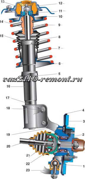 Передняя стойка ваз 2110 устройство - Всё об автомобилях Лада ВАЗ